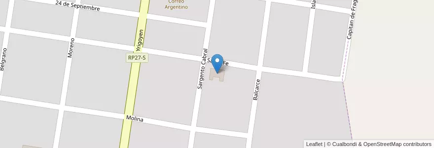 Mapa de ubicacion de Juan Rodolfo Bolla N° 77 en アルゼンチン, サンタフェ州, Departamento Iriondo, Municipio De Correa, Correa.