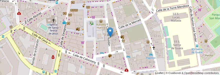 Mapa de ubicacion de Juan Sebastián Bar en Spain, Aragon, Huesca, Hoya De Huesca / Plana De Uesca, Huesca.