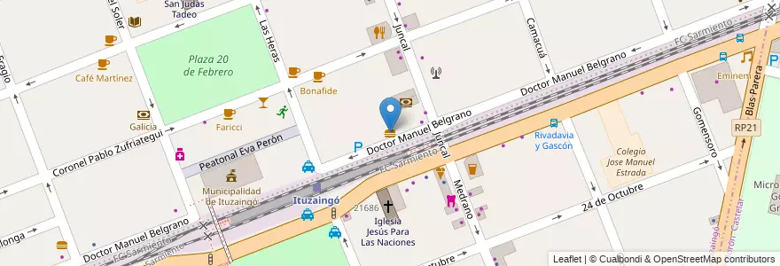 Mapa de ubicacion de Juan Va en Arjantin, Buenos Aires, Partido De Ituzaingó, Ituzaingó.