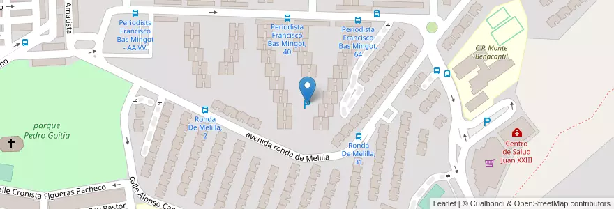 Mapa de ubicacion de Juan XXIII en Spain, Valencian Community, Alacant / Alicante, L'Alacantí, Alacant / Alicante.