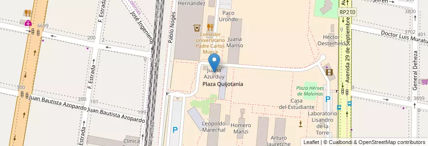 Mapa de ubicacion de Juana Azurduy en Argentinië, Buenos Aires, Partido De Lanús, Remedios De Escalada.