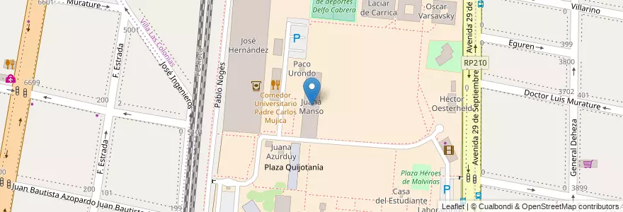 Mapa de ubicacion de Juana Manso en 阿根廷, 布宜诺斯艾利斯省, Partido De Lanús, Remedios De Escalada.