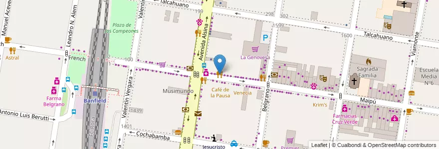 Mapa de ubicacion de Juancito en Arjantin, Buenos Aires, Partido De Lomas De Zamora, Banfield.