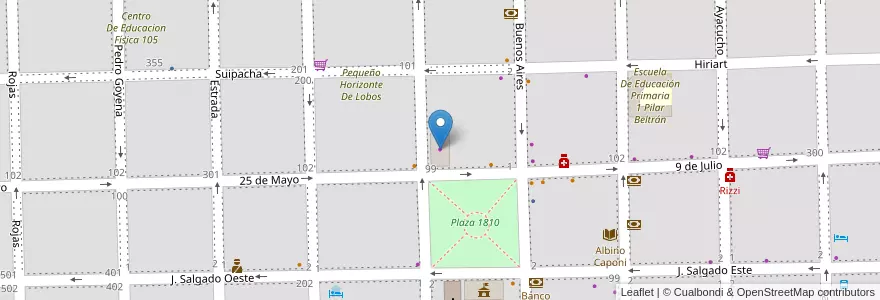 Mapa de ubicacion de Juanjo Motos en アルゼンチン, ブエノスアイレス州, Partido De Lobos, Lobos.