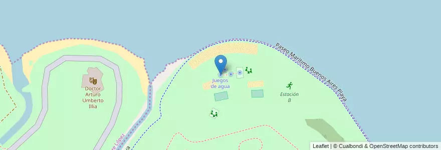 Mapa de ubicacion de Juegos de agua, Nuñez en アルゼンチン, Comuna 13.