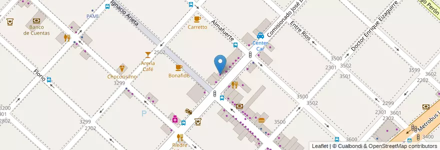 Mapa de ubicacion de Jugueteria Magic Toys en 아르헨티나, 부에노스아이레스주, Partido De La Matanza, San Justo.