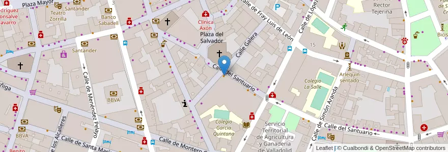 Mapa de ubicacion de Julepe en スペイン, カスティーリャ・イ・レオン州, Valladolid, Valladolid.