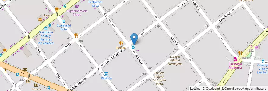 Mapa de ubicacion de Julián Álvarez, Villa Crespo en آرژانتین, Ciudad Autónoma De Buenos Aires, Buenos Aires.