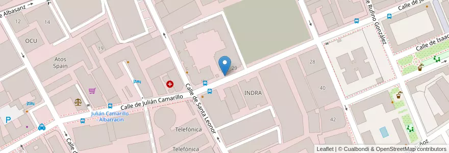 Mapa de ubicacion de JULIAN CAMARILLO, CALLE, DE,14 en إسبانيا, منطقة مدريد, منطقة مدريد, Área Metropolitana De Madrid Y Corredor Del Henares, مدريد.