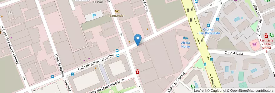 Mapa de ubicacion de JULIAN CAMARILLO, CALLE, DE,36 en Spanien, Autonome Gemeinschaft Madrid, Autonome Gemeinschaft Madrid, Área Metropolitana De Madrid Y Corredor Del Henares, Madrid.