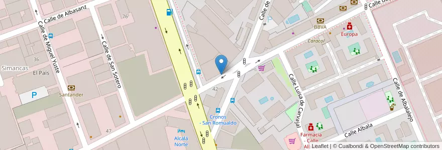 Mapa de ubicacion de JULIAN CAMARILLO, CALLE, DE,53 B en 西班牙, Comunidad De Madrid, Comunidad De Madrid, Área Metropolitana De Madrid Y Corredor Del Henares, Madrid.
