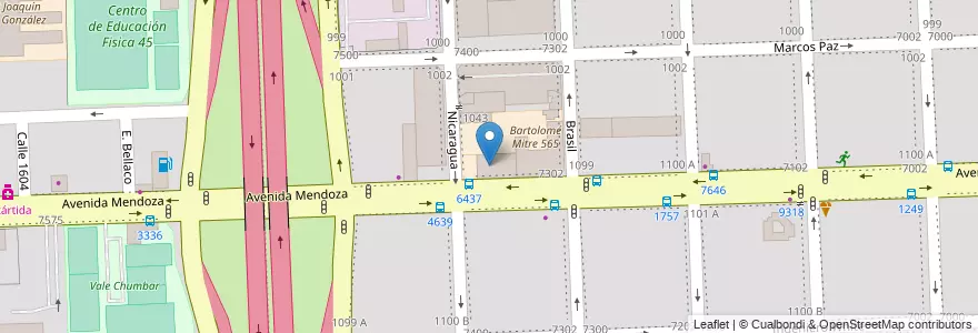 Mapa de ubicacion de Julieta Lanteri 570 en アルゼンチン, サンタフェ州, Departamento Rosario, Municipio De Rosario, ロサリオ.