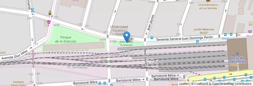 Mapa de ubicacion de Julio Cesar Fumarola, Balvanera en 阿根廷, Ciudad Autónoma De Buenos Aires, Comuna 3, 布宜诺斯艾利斯.