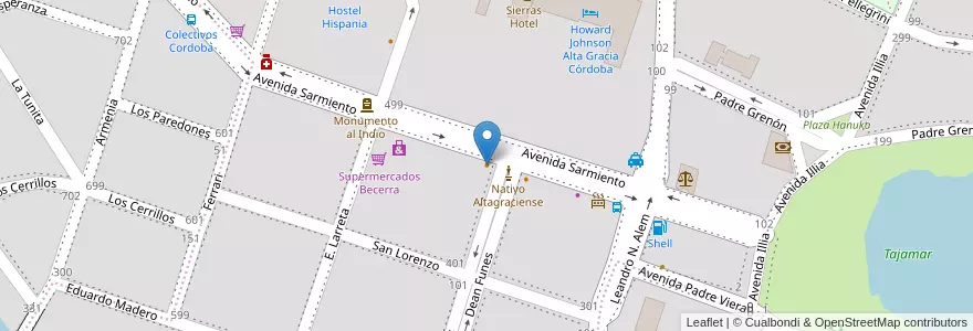 Mapa de ubicacion de Junior B en Argentine, Córdoba, Departamento Santa María, Pedanía Alta Gracia, Municipio De Alta Gracia, Alta Gracia.