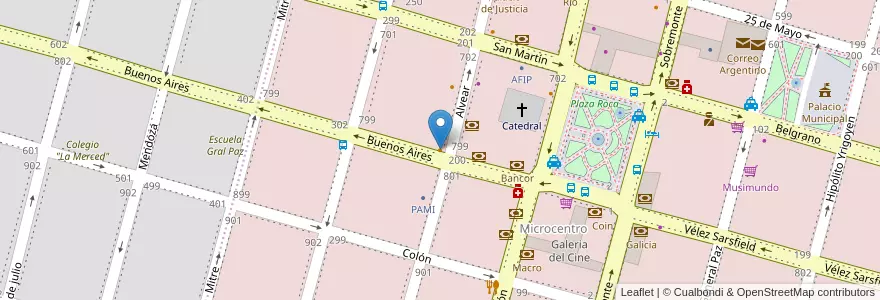 Mapa de ubicacion de Junior B en 아르헨티나, Córdoba, Departamento Río Cuarto, Pedanía Río Cuarto, Municipio De Río Cuarto, Río Cuarto.