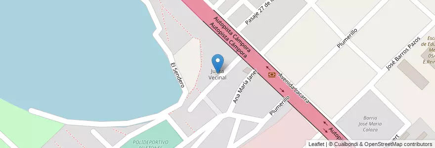 Mapa de ubicacion de Junta Vecinal, Villa Soldati en Argentinien, Ciudad Autónoma De Buenos Aires, Buenos Aires, Comuna 8.