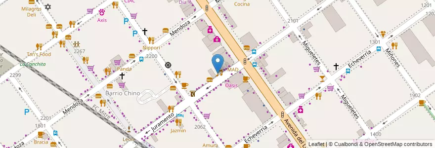 Mapa de ubicacion de Juramento Parking, Belgrano en 阿根廷, Ciudad Autónoma De Buenos Aires, 布宜诺斯艾利斯, Comuna 13.