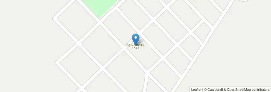 Mapa de ubicacion de Justa Gayoso n° 47 en アルゼンチン, エントレ・リオス州, Departamento Concordia, Distrito Yuquerí, Concordia.