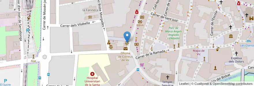 Mapa de ubicacion de Jutjat de primera instància i instrucció 5 en Sepanyol, Catalunya, Barcelona, Osona, Vic.