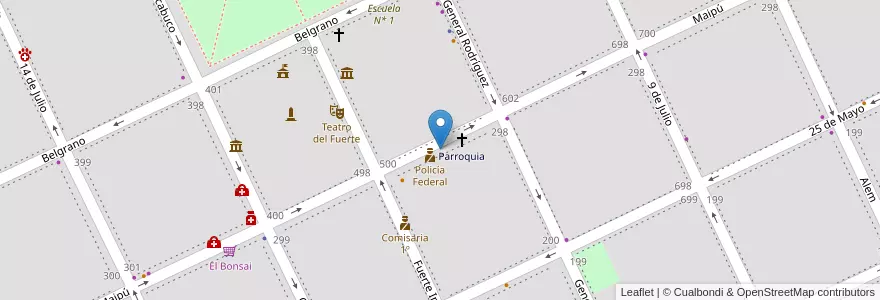Mapa de ubicacion de Juzgado en Argentina, Buenos Aires, Partido De Tandil, Tandil.
