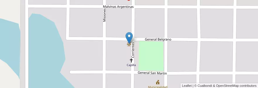 Mapa de ubicacion de Juzgado en الأرجنتين, Chaco, Departamento Libertador General San Martín, Municipio De Pampa Del Indio.
