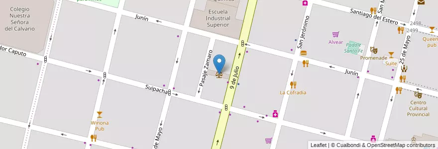 Mapa de ubicacion de Juzgado Civil y Comercial de Responsabilidad Extracontractual 1 en آرژانتین, سانتافه, Departamento La Capital, Santa Fe Capital, سانتافه.