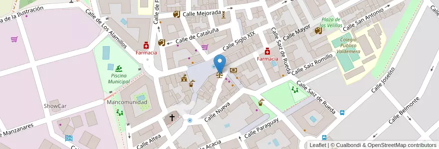 Mapa de ubicacion de Juzgado de Paz en Испания, Мадрид, Мадрид, Cuenca Del Henares, Velilla De San Antonio.