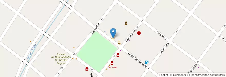 Mapa de ubicacion de Juzgado de Paz en Argentinien, Tucumán, Departamento Monteros, Municipio De Monteros, Monteros.
