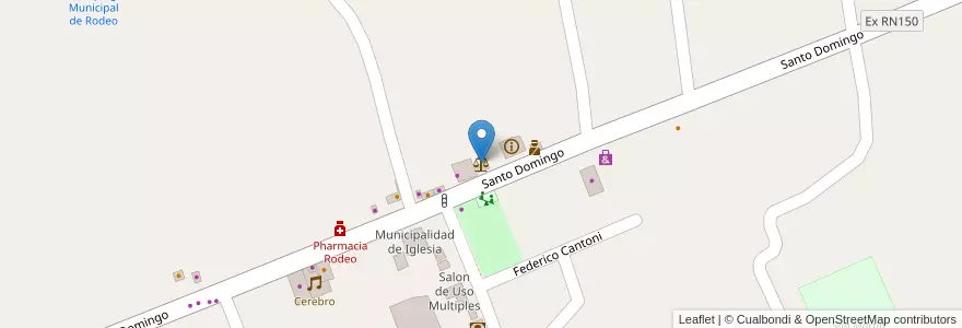 Mapa de ubicacion de Juzgado de Paz en Argentinien, San Juan, Chile, Iglesia.