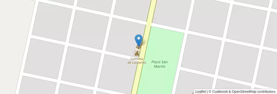 Mapa de ubicacion de Juzgado de Paz en Arjantin, Santa Fe, Departamento General López, Municipio De Lazzarino, Lazzarino.