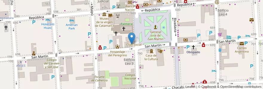 Mapa de ubicacion de Juzgado Federal en Argentina, Catamarca, Departamento Capital, Municipio De San Fernando Del Valle De Catamarca, San Fernando Del Valle De Catamarca.