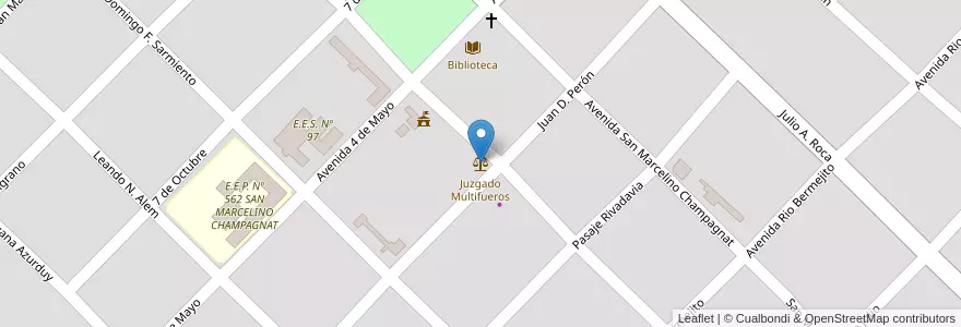 Mapa de ubicacion de Juzgado Multifueros en Argentine, Chaco, Departamento General Güemes, Municipio De Misión Nueva Pompeya, Misión Nueva Pompeya.