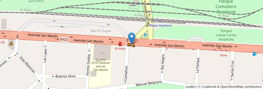 Mapa de ubicacion de Juzgado Municipal de Faltas en Аргентина, Чили, Неукен, Departamento Confluencia, Municipio De Plaza Huincul, Plaza Huincul.