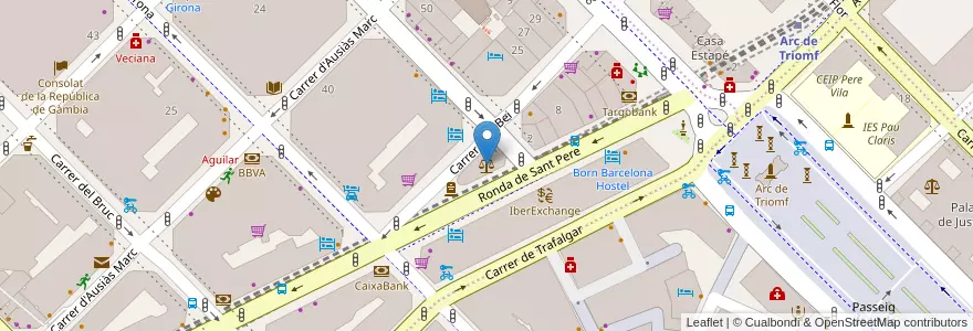 Mapa de ubicacion de Juzgado Social Demandas Laborales en Sepanyol, Catalunya, Barcelona, Barcelonès, Barcelona.