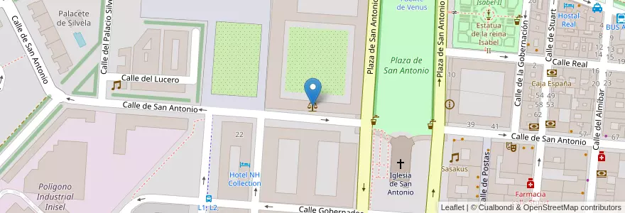 Mapa de ubicacion de Juzgados de Primera Instancia e Instrucción en Испания, Мадрид, Мадрид, Las Vegas, Aranjuez.