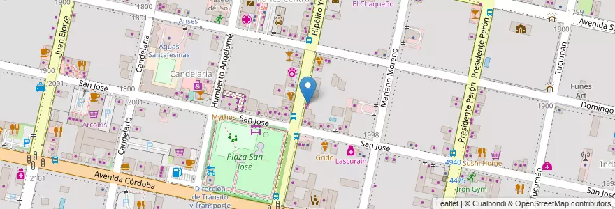 Mapa de ubicacion de JyM Comunicaciones en Argentinien, Santa Fe, Departamento Rosario, Municipio De Funes, Funes.
