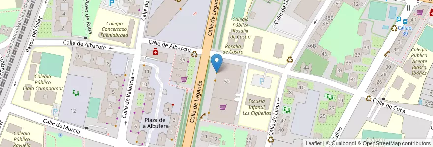 Mapa de ubicacion de K-2 Döner Kebab en Spanje, Comunidad De Madrid, Comunidad De Madrid, Área Metropolitana De Madrid Y Corredor Del Henares, Fuenlabrada.