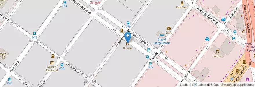 Mapa de ubicacion de K´ruso en 阿根廷, 圣克鲁斯省, 智利, Mercado De La Ciudad, Deseado, Caleta Olivia.