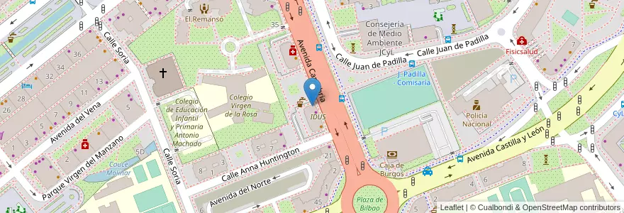 Mapa de ubicacion de K9 Spa Club en Spain, Castile And León, Burgos, Alfoz De Burgos, Burgos.
