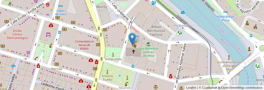 Mapa de ubicacion de Kafe Antzokia en 스페인, Euskadi, Bizkaia, Bilboaldea, 빌바오.