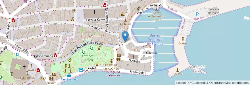 Mapa de ubicacion de Kai Alde Taberna en 스페인, Euskadi, Bizkaia, Busturialdea-Urdaibai, Bermeo.