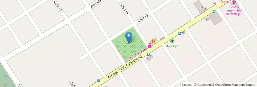 Mapa de ubicacion de Kaki en Argentina, Buenos Aires, Partido De Berazategui, Berazategui.