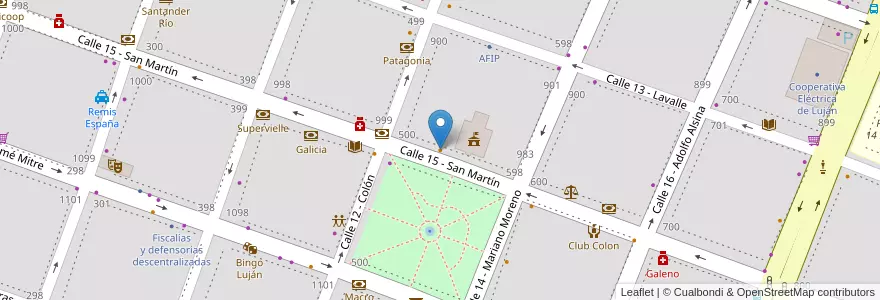 Mapa de ubicacion de Kalahari en Argentinië, Buenos Aires, Partido De Luján.