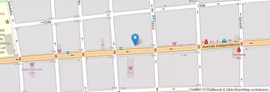 Mapa de ubicacion de Kalinka Bistró, Balvanera en Argentinië, Ciudad Autónoma De Buenos Aires, Comuna 3, Buenos Aires.