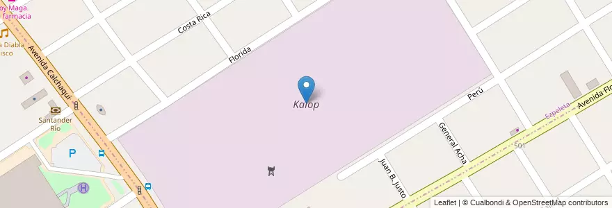 Mapa de ubicacion de Kalop en アルゼンチン, ブエノスアイレス州, Ezpeleta.