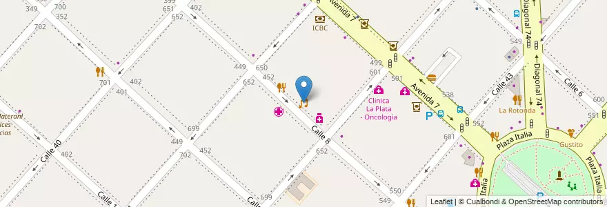 Mapa de ubicacion de Kaluh Disco Bar, Casco Urbano en Arjantin, Buenos Aires, Partido De La Plata, La Plata.