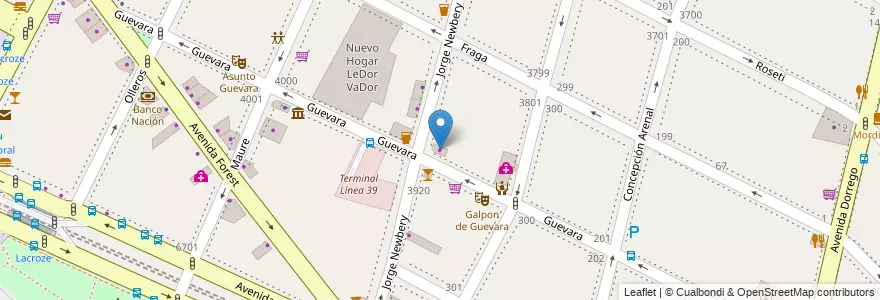 Mapa de ubicacion de Kansaco, Chacarita en الأرجنتين, Ciudad Autónoma De Buenos Aires, Buenos Aires, Comuna 15.