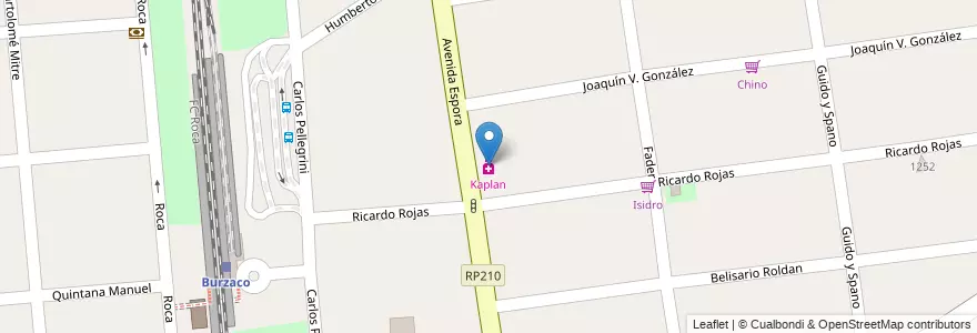 Mapa de ubicacion de Kaplan en Arjantin, Buenos Aires, Partido De Almirante Brown, Burzaco.