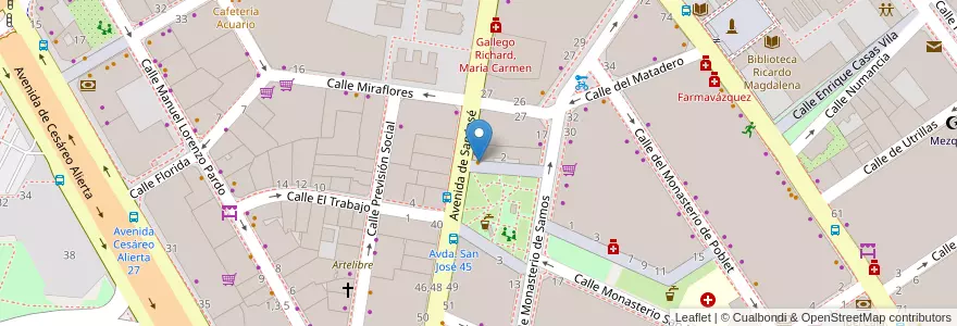 Mapa de ubicacion de Karaoke-Pub Traste en スペイン, アラゴン州, サラゴサ, Zaragoza, サラゴサ.