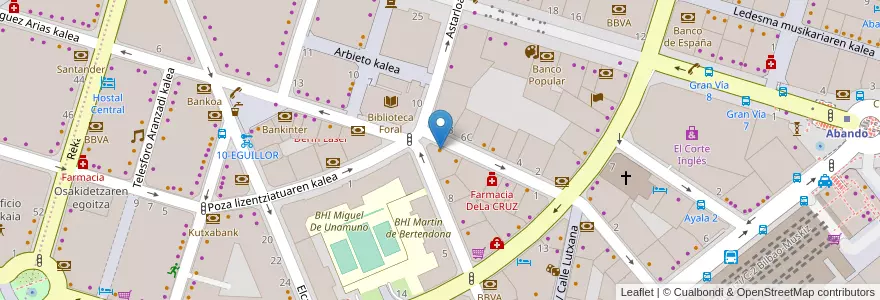 Mapa de ubicacion de Karaoke Rendez-vous Losu en Spanien, Autonome Gemeinschaft Baskenland, Bizkaia, Bilboaldea, Bilbao.
